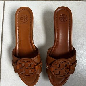 Tory Burch Brown Leather Sandals